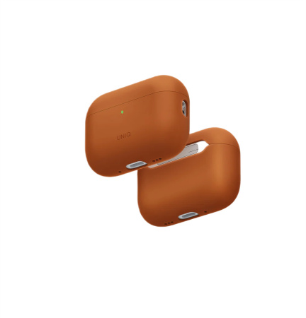 Чехол Uniq LINO Liquid silicone with handstrap для AirPods Pro 3 Sunset Orange