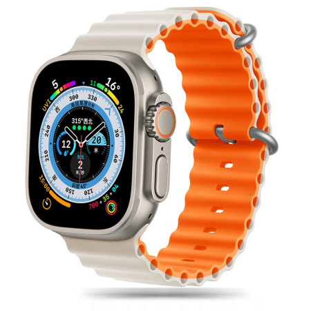 Ремешок Tech-Protect Iconband Pro Apple Watch 42/44/45/49 Starlight / Orange Ремешок Tech-Protect Iconband Pro Apple Watch 42/44/45/49 Starlight / Orange