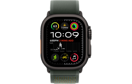 Часы Apple Watch Ultra 2 (2024) 49mm Black Titanium Case with Green Trail Loop - S/M (GPS + Cellular)