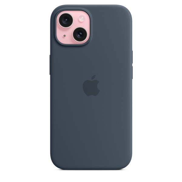 Чехол Apple iPhone 15 Silicone Case with MagSafe Storm Blue