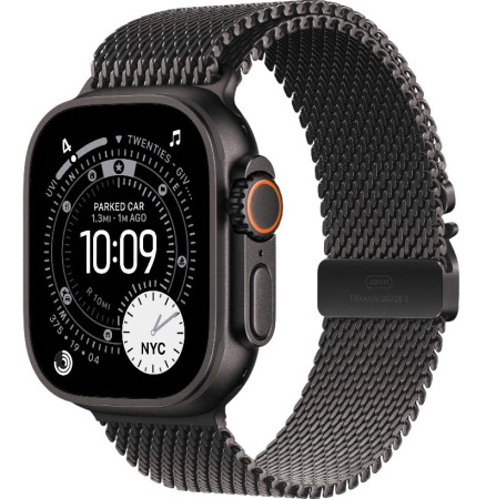 Часы Apple Watch Ultra 3 (2025) 49mm Black Titanium Case with Black Titanium Milanese Loop - Small (GPS + Cellular)