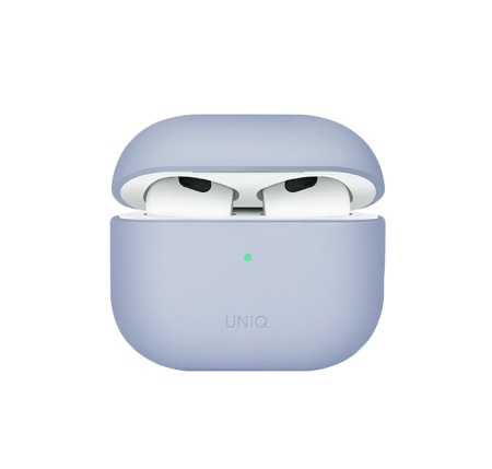 Чехол для AirPods 3 (2021) Uniq Lino Liquid Silicone Arctic Blue