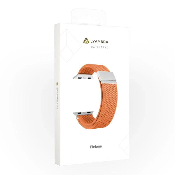 Ремешок Lyambda Pleione для Apple Watch 42-49 мм Orange