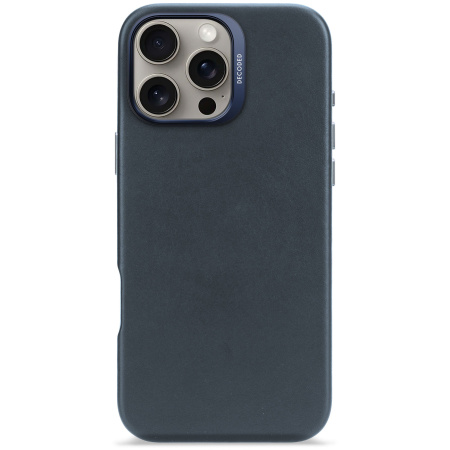 Защитный чехол Decoded Leather MagSafe Case для iPhone 16 Pro Max Navy Blue