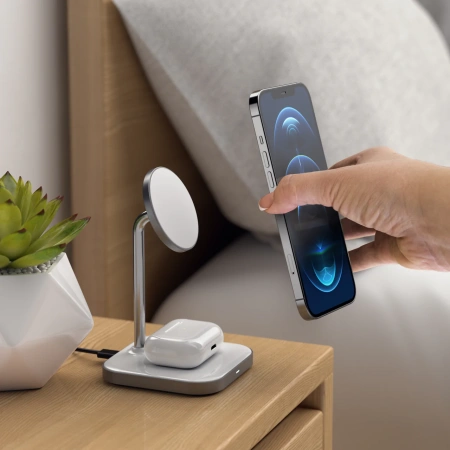 Беспроводная зарядка Satechi Magnetic 2-in-1 Wireless Charging Stand