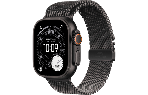 Часы Apple Watch Ultra 3 (2025) 49mm Black Titanium Case with Black Titanium Milanese Loop - Medium (GPS + Cellular)