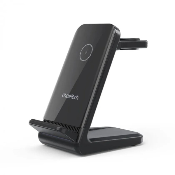 Беспроводная док-станция Choetech 3-в-1 Stand 15W Black