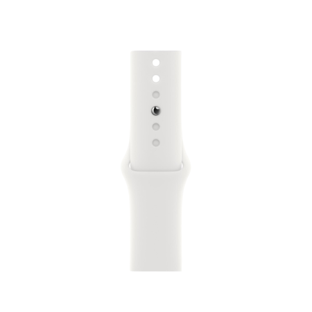 Часы Apple Watch Series 8 41mm Silver Stainless Steel Case with White Sport Band (GPS+Cellular)