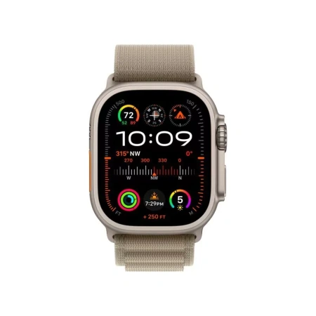 Часы Apple Watch Ultra 2 49mm Titanium Case with Olive Alpine Loop Band - Small (GPS + Cellular)