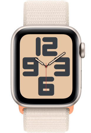 Часы Apple Watch SE (2023) 40mm Starlight Aluminum Case with Starlight Sport Loop (GPS)