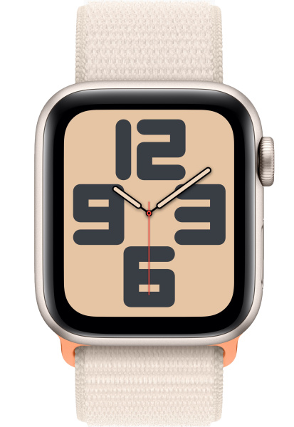 Часы Apple Watch SE (2023) 40mm Starlight Aluminum Case with Starlight Sport Loop (GPS)