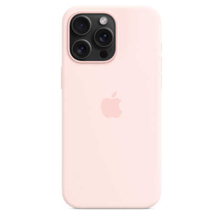Чехол Apple iPhone 15 Pro Max Silicone Case with MagSafe Light Pink