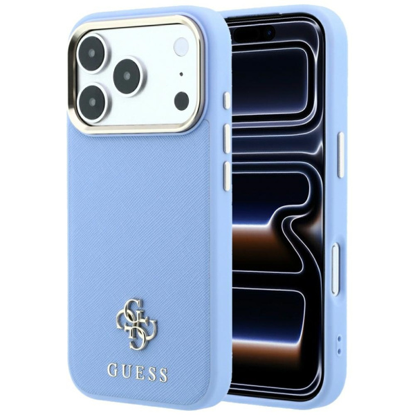 Защитный чехол Guess для iPhone 18 Pro Max/17 Pro Max Saffiano Light Blue (MagSafe)