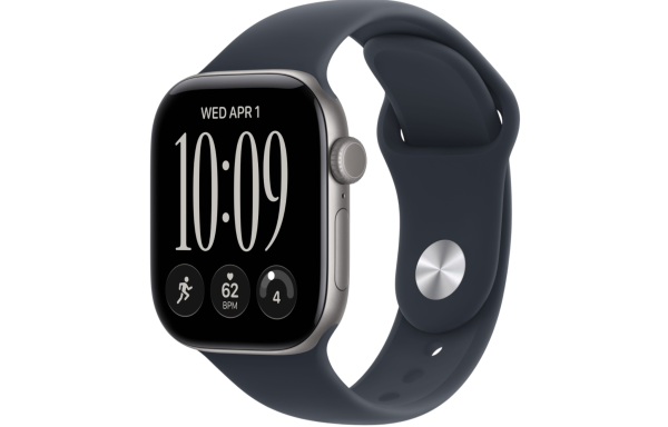 Часы Apple Watch Series 12 46mm Space Gray Aluminum Case with Navy Blue Sport Band (GPS) (S/M)