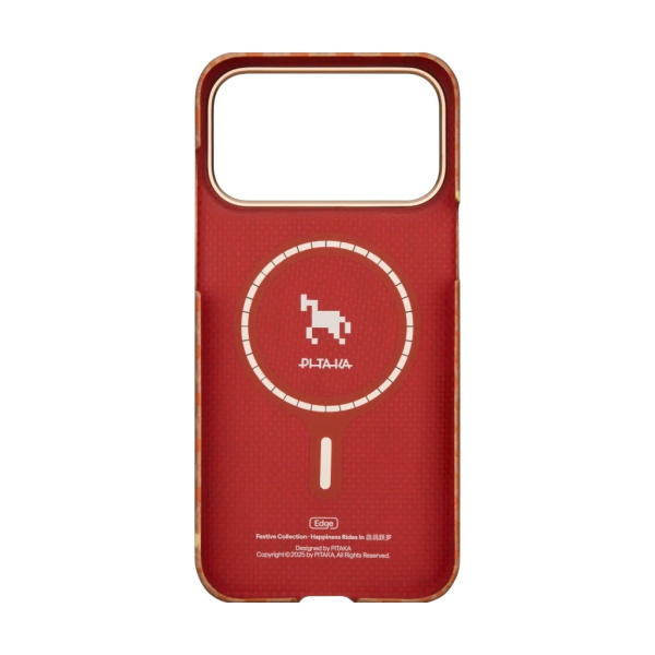 Защитный чехол Pitaka Happiness Rides Edge для iPhone 17 Pro Max Amber