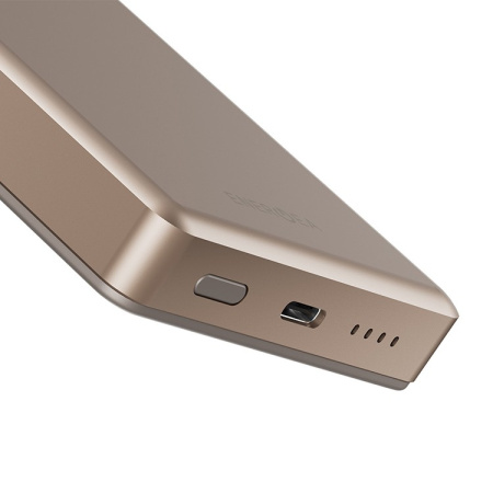 Внешний аккумулятор EnergEA AluPac 10K MagSafe 10000 мАч 15W, USB-C 20W Ultra Light Aluminium Gold