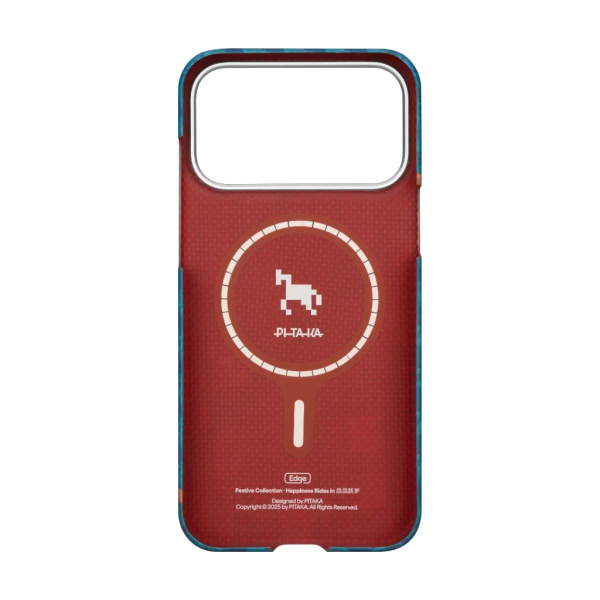 Защитный чехол Pitaka Happiness Rides Edge для iPhone 17 Pro Indigo