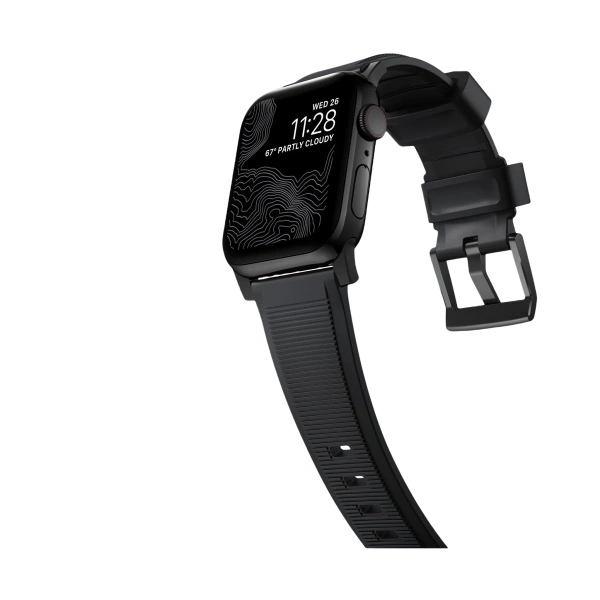 Ремешок Nomad Rugged Strap для Apple Watch 49/45/44/42mm Black / Black Hardware