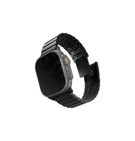 Ремешок для Apple Watch 42/44/45/49мм Uniq Strova MAG Strap Link Steel Black