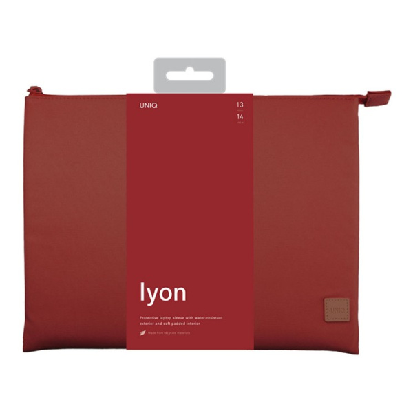 Чехол Uniq LYON RPET Fabric Laptop sleeve (snug-fit) для MacBook Pro 14 Brick Red