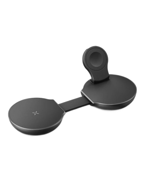 Беспроводное зарядное устройство EnergEA AluMag Trio 2, 3in1 Foldable Qi2.2 Aluminium Wireless MagSafe 25W Gun