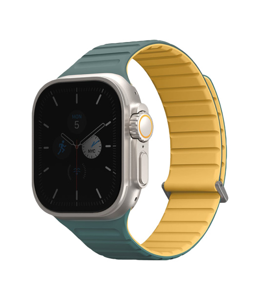 Ремешок Uniq для Apple Watch 42-49 mm Revix EVO Reversible Magnetic Viridian Green / Burnt Yellow