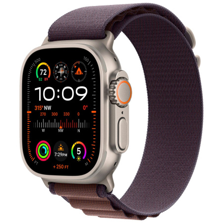 Apple Watch Ultra 2 49mm Titanium Case with Indigo Alpine Loop Band - Small (GPS + Cellular)