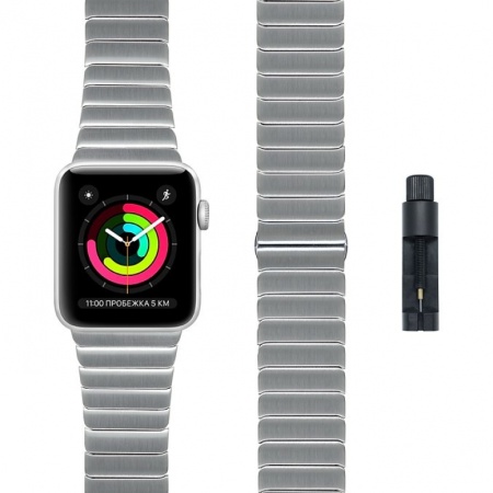 Ремешок Lyambda Canopus для Apple Watch 38-41 мм Silver