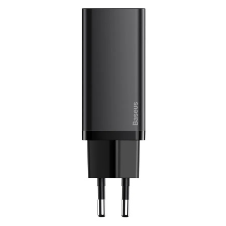 Сетевое зарядное устройство Baseus GaN2 Lite Quick Charger USB-C+USB-A 65W Black