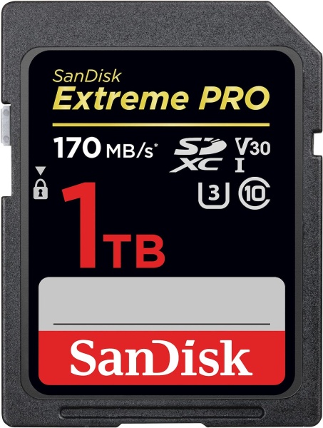 Карта памяти SanDisk SDXC 1TB Extreme Pro UHS-I V30 U3 170 Mb/s