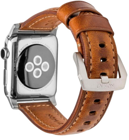 Ремешок Nomad Traditional Band для Apple Watch 44/45/46/49mm Brown / Silver Hardware