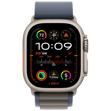 Часы Apple Watch Ultra 2 49mm Titanium Case with Blue Alpine Loop Band - Small (GPS + Cellular)