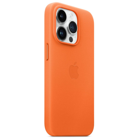 Чехол Apple iPhone 14 Pro Leather Case with MagSafe Orange