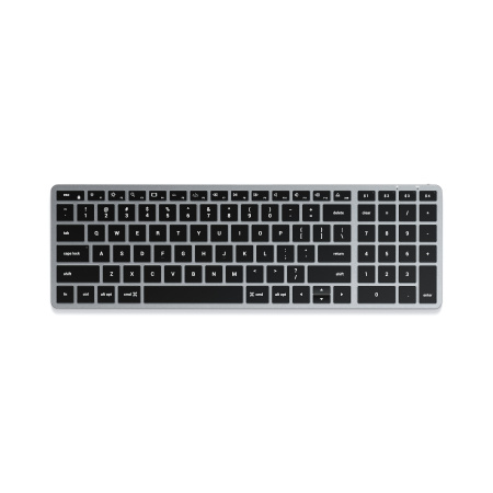 Беспроводная клавиатура Satechi Slim X2 Bluetooth Backlit Keyboard with Numeric Keypad с русской раскладкой Space Gray