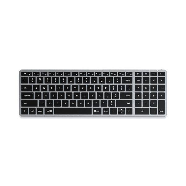 Беспроводная клавиатура Satechi Slim X2 Bluetooth Backlit Keyboard with Numeric Keypad с русской раскладкой Space Gray