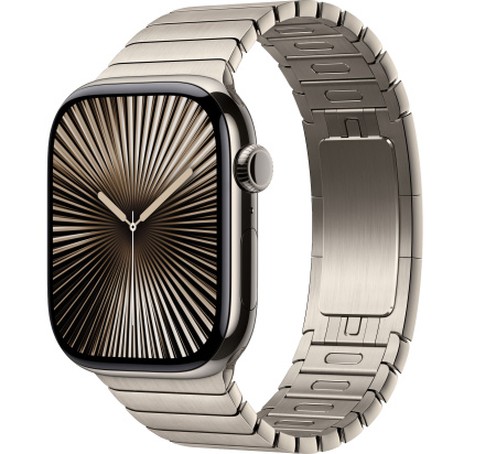 Часы Apple Watch Series 10 46mm Natural Titanium Case with Natural Link Bracelet (GPS + LTE)