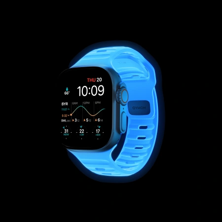 Ремешок Nomad Sport Strap для Apple Watch 49/45/44/42mm Ice Blue Glow