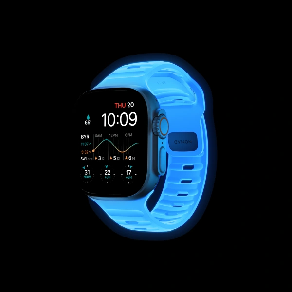 Ремешок Nomad Sport Strap для Apple Watch 49/45/44/42mm Ice Blue Glow