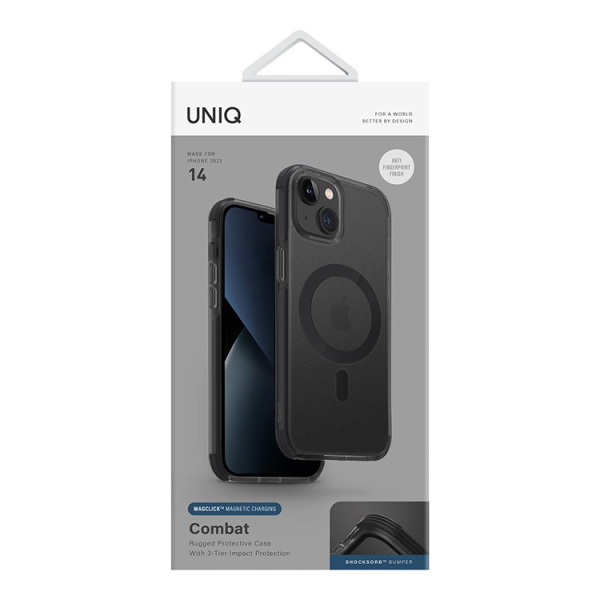 Чехол Uniq для iPhone 14 Combat MagSafe Charcoal