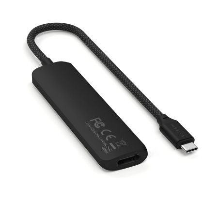 Адаптер Satechi 4-in-1 USB-C Slim Multiport Adapter 4K 1хUSB-C PD 2xUSB-A 3.2 Gen2 1хHDMI 4K@60Hz Black