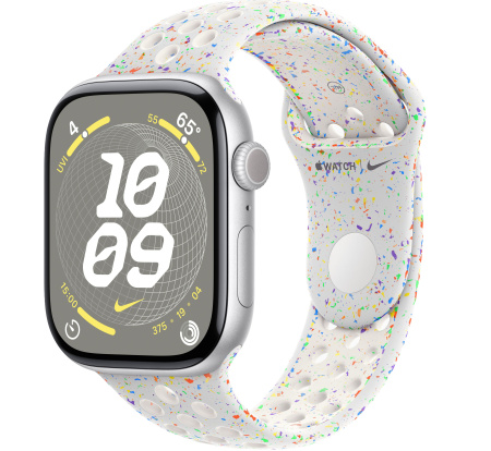 Часы Apple Watch Series 10 46mm Silver Aluminum Case with Pure Platinum Nike Sport Band (GPS) (размер M/L)