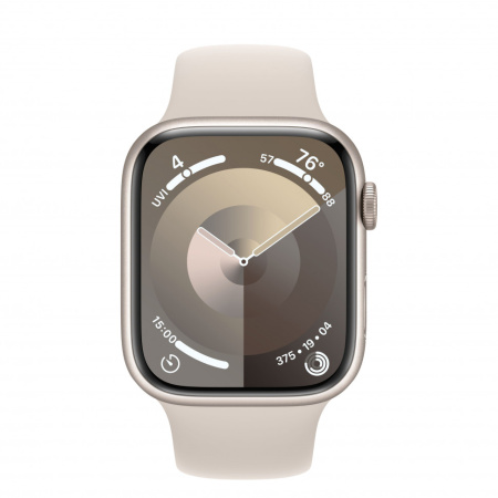 Часы Apple Watch Series 9 41mm Starlight Aluminum Case with Starlight Sport Band (GPS) (размер S/M)