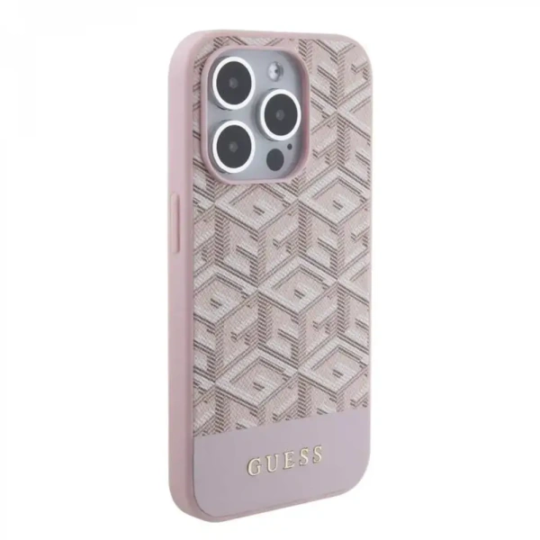 Чехол Guess для iPhone 15 Pro Max MagSafe G CUBE Hard Pink