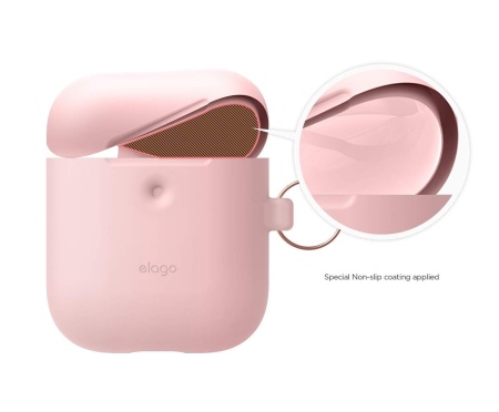 Чехол Elago для AirPods с беспроводной зарядкой Hang Case Pink