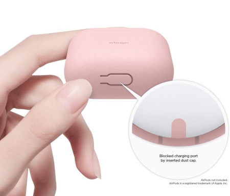 Тонкий чехол Elago для AirPods Slim Silicone Сase Lovely Pink