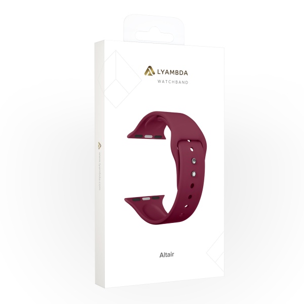 Ремешок Lyambda Altair для Apple Watch 42-45 мм Wine Red