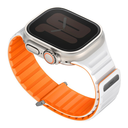 Ремешок Uniq для Apple Watch 42-49 mm Revix EVO Reversible Magnetic Amber Orange / White