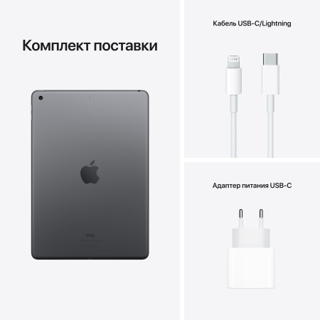 Планшет Apple iPad 10.2 (2021) Wi-Fi 256Gb Space Gray (Серый Космос)