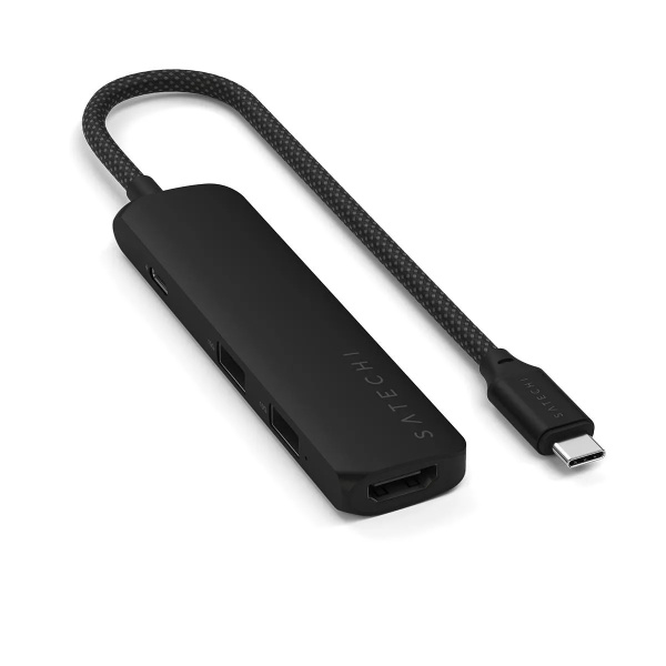 Адаптер Satechi 4-in-1 USB-C Slim Multiport Adapter 4K 1хUSB-C PD 2xUSB-A 3.2 Gen2 1хHDMI 4K@60Hz Black