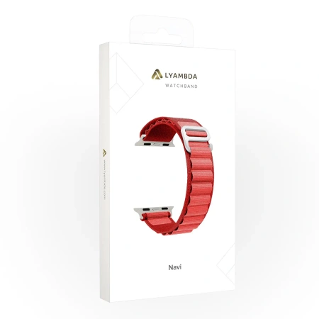 Ремешок Lyambda Navi для Apple Watch 42-49 мм Red